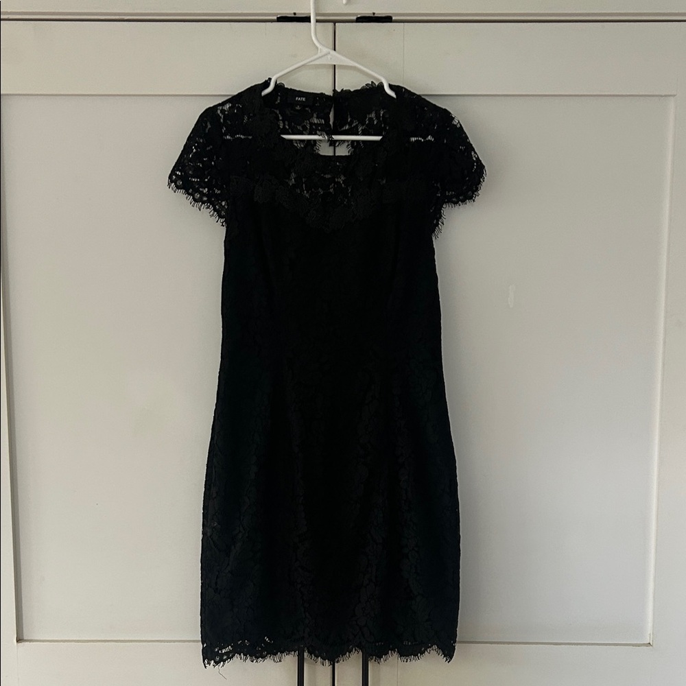 Black Lace Short Sleeve Dress - Classic Women's Dress
